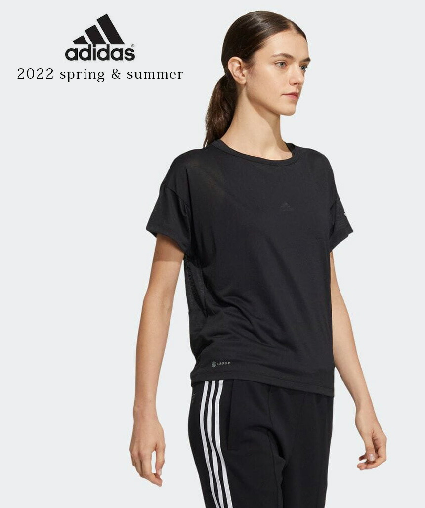 adidas] SE ルーズフィット 2-IN-1 半袖 Tシャツ アディダス レディース ヨガウェア 2点セット カップ付き タンクトッ |  プラヴィダ ヨガウェア ヨガマット